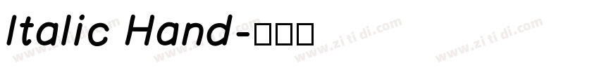 Italic Hand字体转换